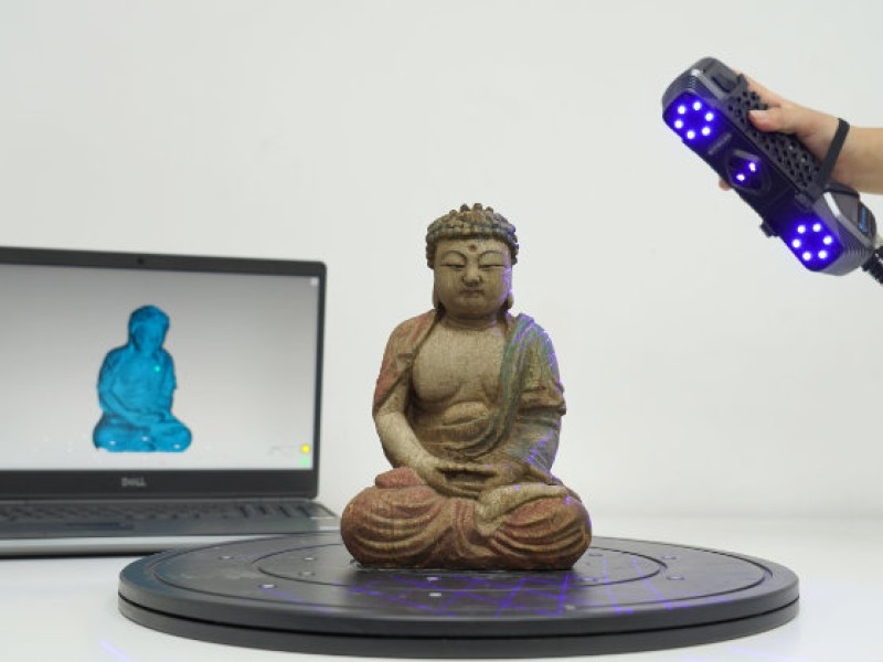 Reproduce the Wood-painted Buddha via 3D Printing