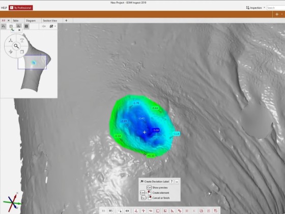 How to Calculate the Depth and Area of Your 3D Scanned Data in GOM Inspect